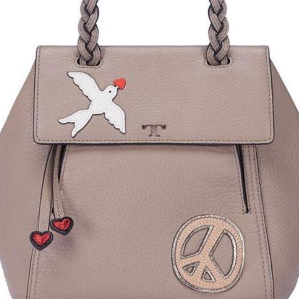 Tory Burch Half Moon Satchel Peace Small 🌙
